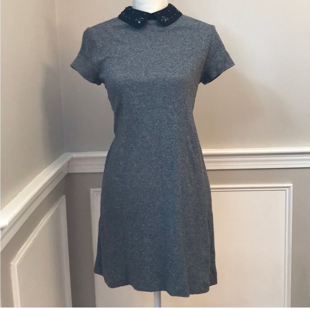 LOFT sequin collar mini dress